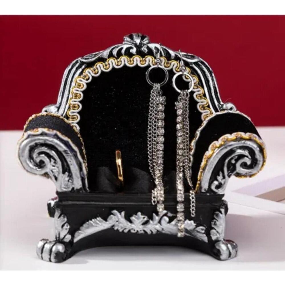 Sofa Chair Shaped Jewelry Box In Black